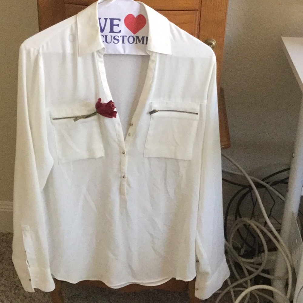 White Button Down Top - image 1